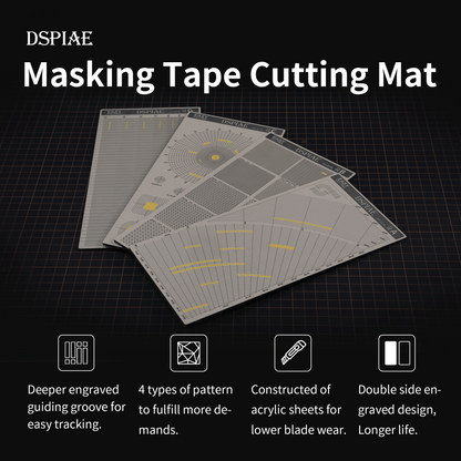 DSPIAE AT-EC Masking Tape Cutting Mat with Various Patterns