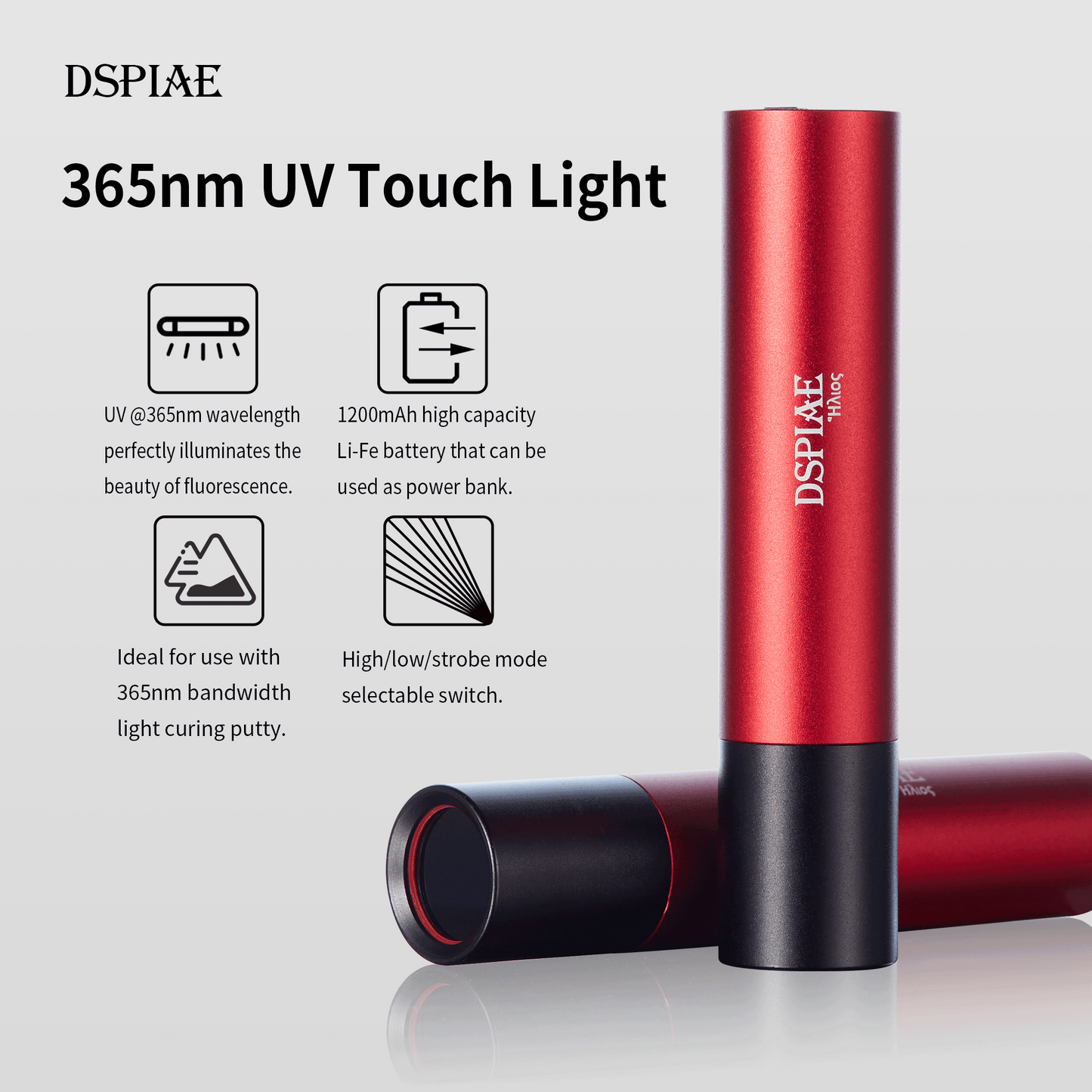 DSPIAE UV-T 365nm Ultraviolet Light Torch